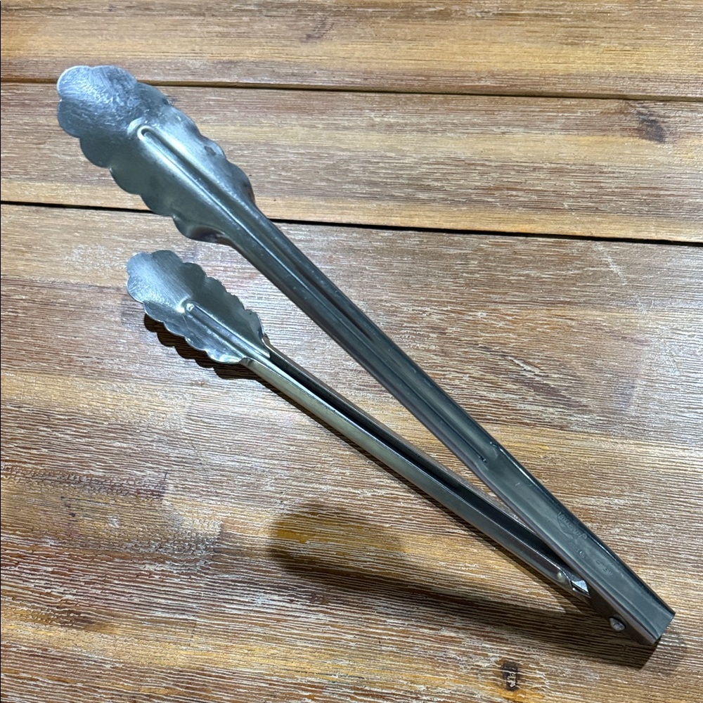 Vintage Vollrath Stainless Steel Kitchen Tongs Made in Japan. 12”